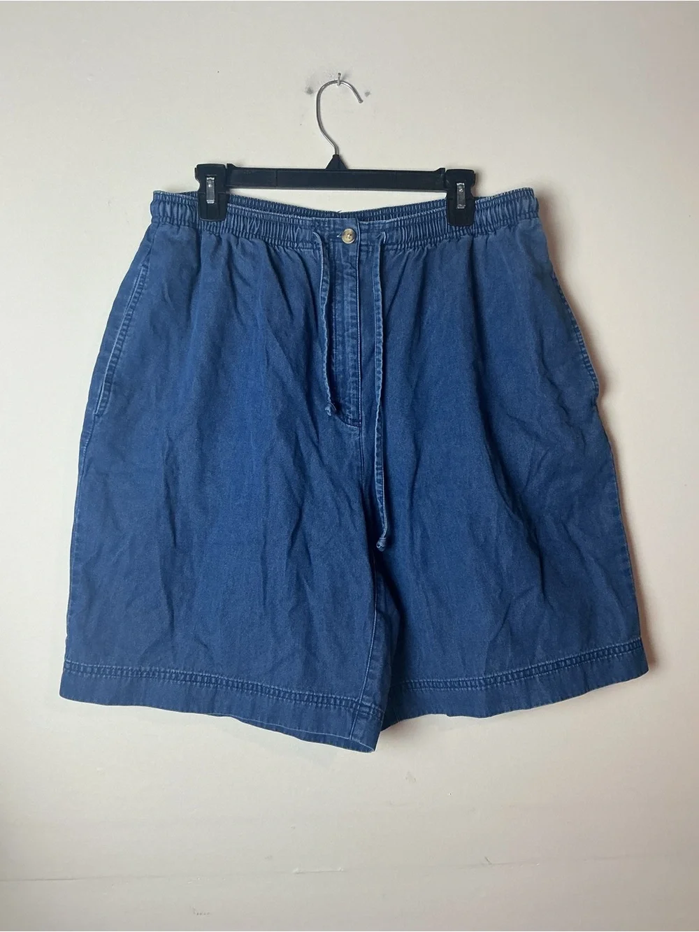 Vtg 90s Talbots Denim Mom Shorts Size 1X Blue Cottagecore Grandma Plus